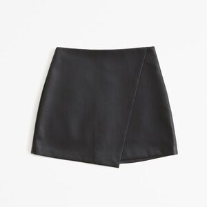 Abercrombie & Fitch Scarlett Vegan Leather Wrap Mini Skort